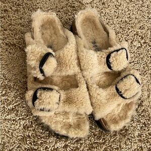 Papillo Birkenstock Arizona Shearling Teddy Sandal